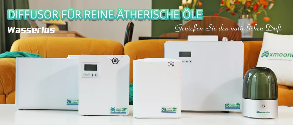 MXMOONENANT Calculation aroma diffuser for waterless essential oils cover 60-100 300ml oil bottle wall bracket app control & timer for large rooms hotel - Diffusor für reine ätherische Öle