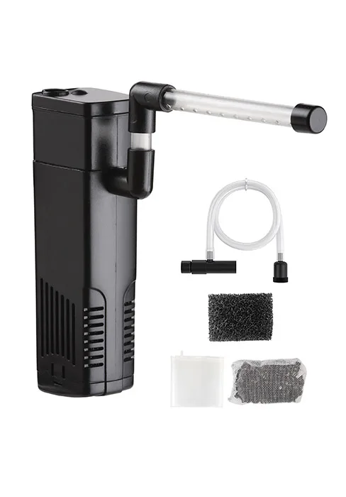 NICREW Aquarium Internal Filter Adjustable Flow Aquarium Filter with Water Pump for Aquarium up to 20L Quiet 3.5 W 150 L/h - 02131_0/1