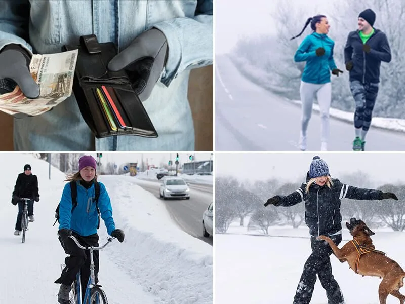 Ozero men waterproof thermal shoes touchscreen winter gloves Head gloves Bicycle gloves running gloves xxl multi -colored - handschuhe herren winter