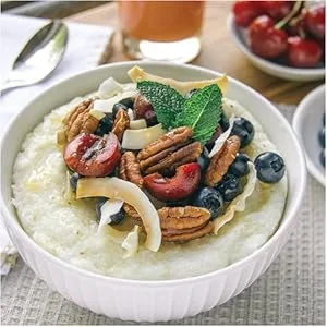 Carolina Grits Company Traditionally Stone Ground Carolina Grits Whole Grain and Gluten Free (White 1 Pack (16 ounces)) - white grits