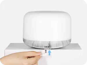 Asakuki 500ml aroma diffuser ultrasound aromatherapy diffuser for essential oils humidifier with timer automatic shutdown when waterless condition and 7 types LED light colors white - diffuser