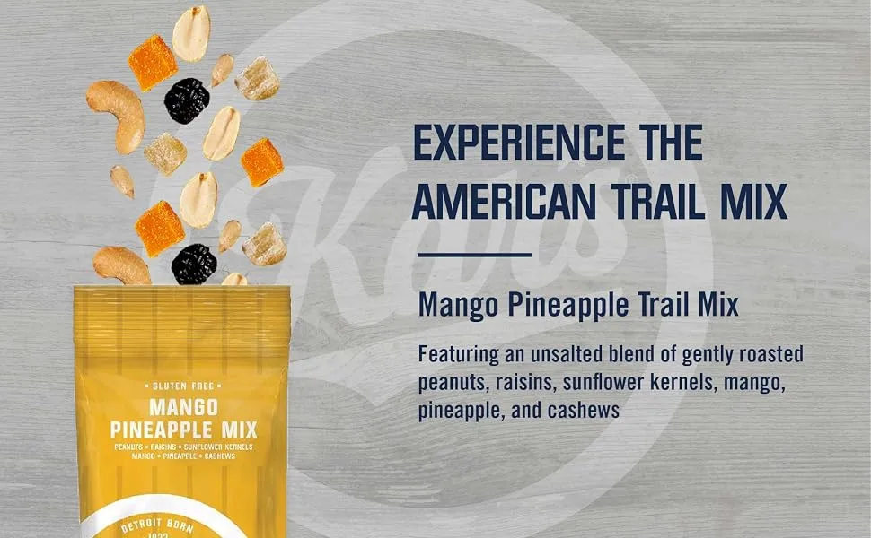 Kar's Nuts Unsalted Mango Pineapple Trail Mix Snacks - Bulk Pack of 1.5 oz Individual Packs (Pack of 72) (8964-CP72) - product information 2