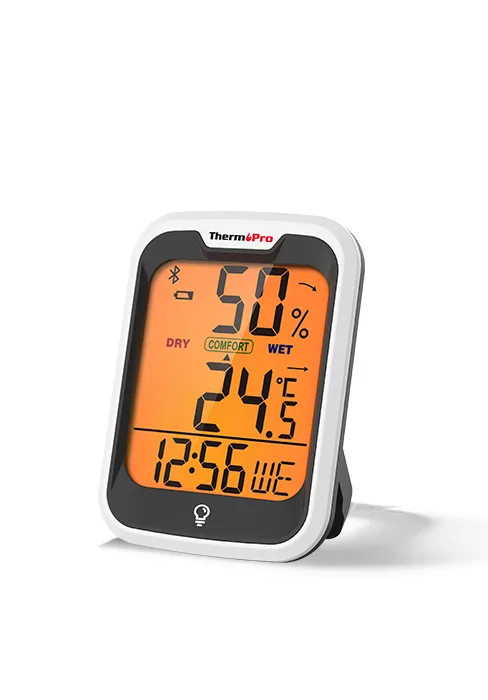 ThermoPro TP49W-3 Digital Mini Thermo-Hygrometer Thermometer Inside room thermometer 3 temperature and air humidity measuring device with smiley indicator - termometeranzeige innen digital hygrometer schlafzimmer zimmer thermometer innen