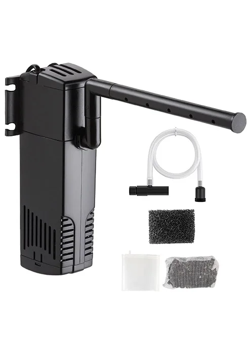 NICREW Aquarium Internal Filter Adjustable Flow Aquarium Filter with Water Pump for Aquarium up to 40L Quiet 5 W 200 L/h - 02131_3