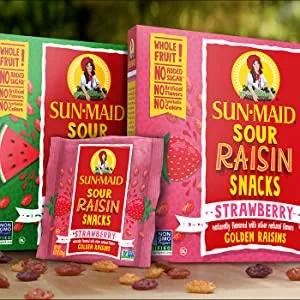Sun-Maid Blue Raspberry Sour Raisin Snacks 0.7 OZ 7 CT (Pack of 3) - sun maid sour