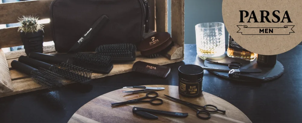 PARSA Men Beard Care Set Scissors and Comb For Full Beards and Mustaches 2-piece the perfect gift for him - A+ PARSA MEN
