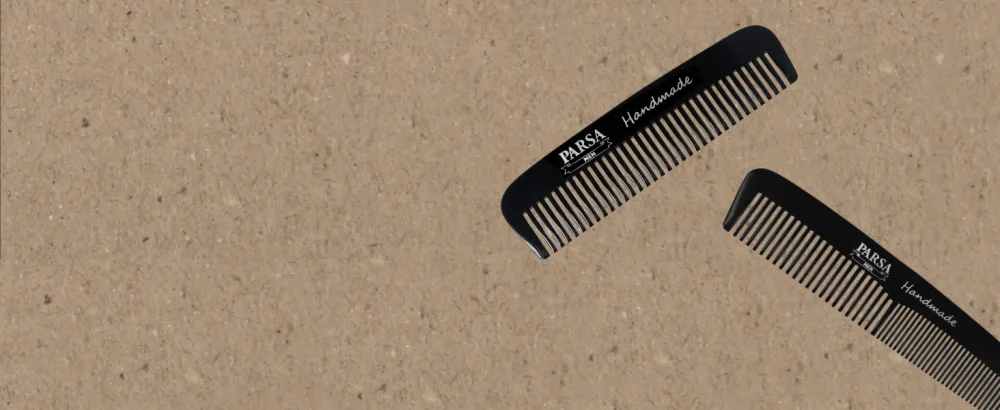 PARSA Men Beard Care Set Scissors and Comb For Full Beards and Mustaches 2-piece the perfect gift for him - kämme