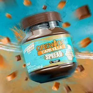 Grenade Carb Killa Protein Chocolate Spread High Protein Low Sugar Gluten Free No Stir Chocolate Chip Salted Caramel 12.7oz - Grenade