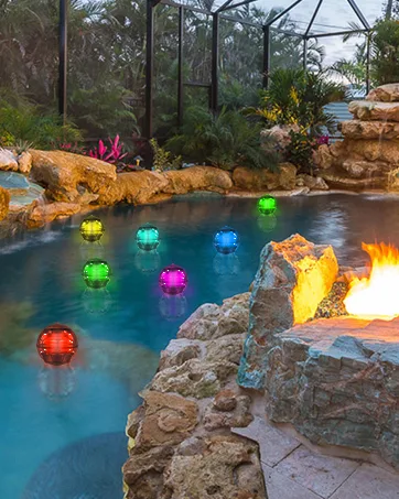 Linkax solar pool lighting floating lamps pond lighting pool accessories pool light water light solar lamp decoration for pool pond garden tree flowers (4 pieces) - Pool Licht