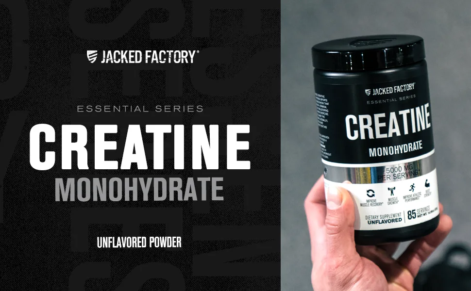 Creatine Monohydrate Powder 5g - Premium Creatine Supplement for Muscle Growth Increased Strength Enhanced Energy Output and Improved Athletic Performance - 85 Servings Unflavored - header