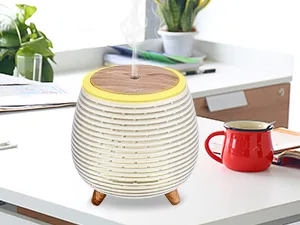CCKeyin aroma diffuser 90ml mini essential oil atomizer humidifier with adjustable fog mode waterless automatic switch -off diffuser with 7 color change LED white - Aroma Diffusor