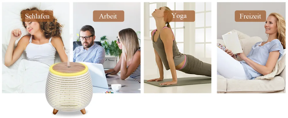 CCKeyin aroma diffuser 90ml mini essential oil atomizer humidifier with adjustable fog mode waterless automatic switch -off diffuser with 7 color change LED white - Aroma Diffusor