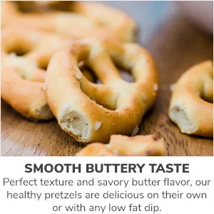 WonderSlim High Protein Pretzel Snacks - Low Calorie Low Carb 12g Protein 4g Fiber (7ct) - smooth buttery taste perfect texture savory butter flavor healthy protein pretzels delicious to dip