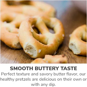 WonderSlim High Protein Pretzel Snacks - Low Calorie Low Carb 12g Protein 4g Fiber (7ct) - smooth buttery taste perfect texture savory butter flavor healthy protein pretzels delicious to dip