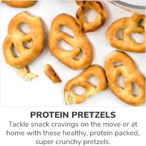 WonderSlim High Protein Pretzel Snacks - Low Calorie Low Carb 12g Protein 4g Fiber (7ct) - tackle snack cravings healthy protein packed crunchy pretzels easy grab and go take anywhere