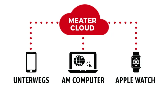 Meater Block |Premium wireless smart meat thermometer for oven grill kitchen bbq smoker rotisserie with bluetooth and wifi digital connection single - MEATER CLOUD 2