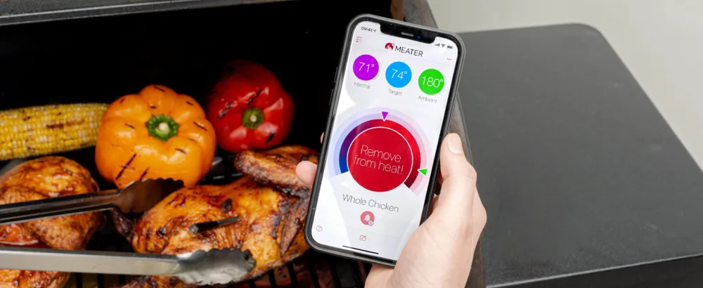 Meater Block |Premium wireless smart meat thermometer for oven grill kitchen bbq smoker rotisserie with bluetooth and wifi digital connection single - RECIEVE ALERTS