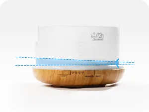 Asakuki 500ml aroma diffuser ultrasound aromatherapy diffuser for essential oils humidifier with timer automatic shutdown when waterless condition and 7 types LED light colors A-yellow - diffuser