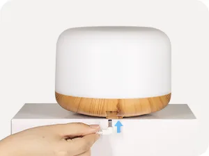 Asakuki 500ml aroma diffuser ultrasound aromatherapy diffuser for essential oils humidifier with timer automatic shutdown when waterless condition and 7 types LED light colors A-yellow - diffuser