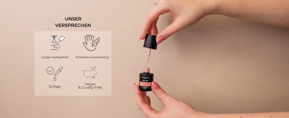 MEANAIL Paris Base Coat for semi-permanent nail polish - Vegan - extends hold - UV/LED - Verprechen- Haltbarkeit Anwendung 10 free vegan