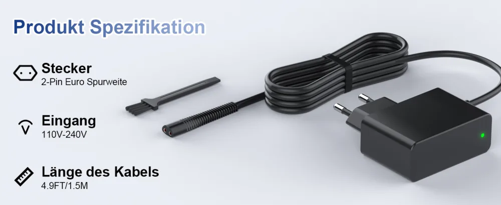 Loading cable power supply for brown razor Series 9 6 5 3 1 3000s 3040cc 5190cc 790cc 760cc 7865cc Bear - product information 4
