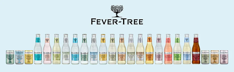 Fever-Tree Handpicked Tonic Water Glass Bottles Elderflower 27.2 Fl Oz (Pack of 4) - Cocktail, Drink, Beverage, Bar, Tonic, Water, Club Soda, Beer, Ginger, Ale, Mixer, Chaser, Bottle