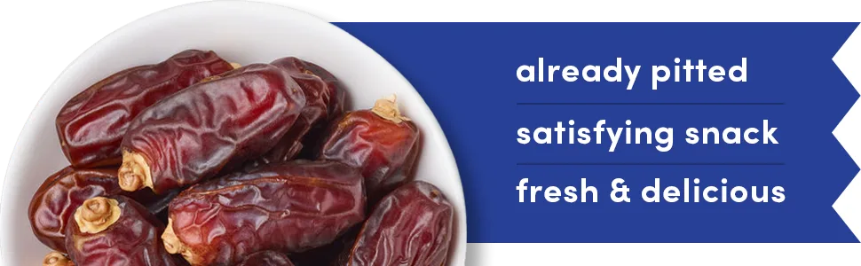Terrasoul Superfoods Organic Deglet Dates 2 Lbs - Pitted  Fresh  Natural Sweetener - Deglet dates