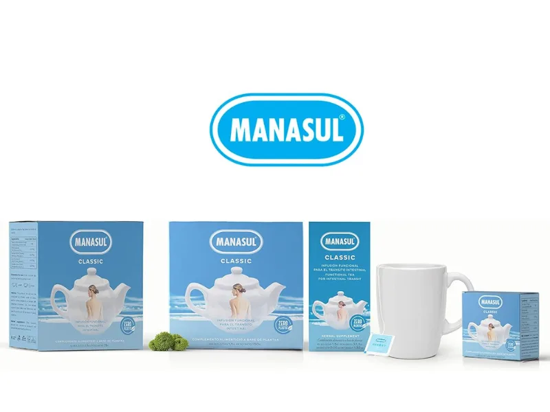 MANASUL Laxative infusion based on Sen Melissa Mint Liquorice and Green Anise. Box of 50 sachets. - Manasul