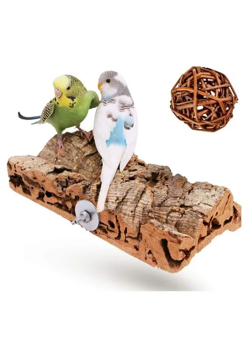 9-piece bird cage accessory set for budgies & Co. For the special species-appropriate bird keeping - korksitzbrett sitzbrett vogel wellensittich zubehör wellensittich sitzbrett