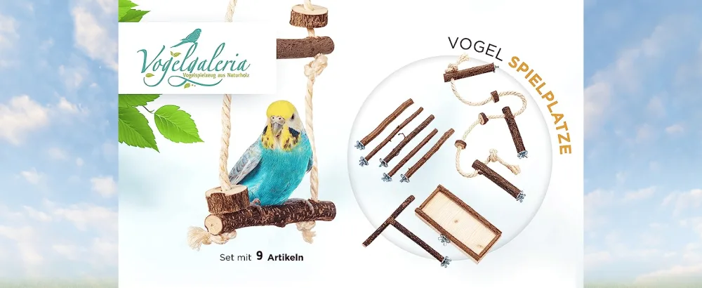9-piece bird cage accessory set for budgies & Co. For the special species-appropriate bird keeping - set mit 9 artikeln