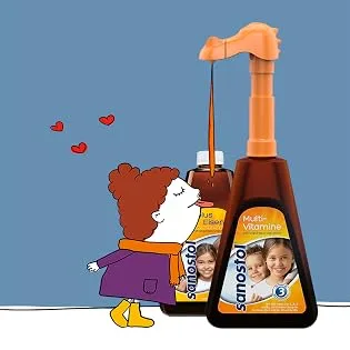 Multi-sanostol without adding sugar: multivitamin preparation for children from 1 year to prevent combined vitamin deficiency 260g - Abwehrkräfte