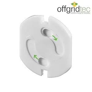 Offgridtec 20x child safety lock for socket with rotating mechanism - socket safety lock white baby toddler - offgridtec kindersicherung steckdosensicherung drehmechanismus sicherung