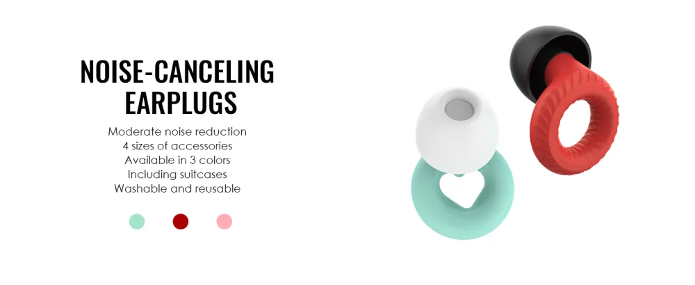 Reusable earplugs for noise reduction soft earplugs for sleeping sound protection suitable for travel work sleep train plane office (green white) - product information 11