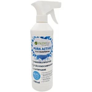 Pura Active hand disinfectant and surface disinfectant without alcohol disinfectant spray 500 ml VITALSTOFFWERK  - Pura Active Desinfektionsspray