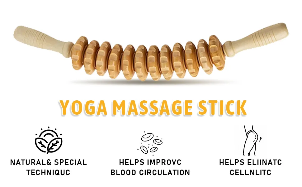 Massage roller Accessories Anti Cellulite Massage Massage device massage roller body scooter for legs massage roller body roller with handle massage wood - product information 9