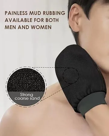 2x peeling glove peeling glove body effective peeling dead skin gentle skin through deep peeling for women and men black - product information 2