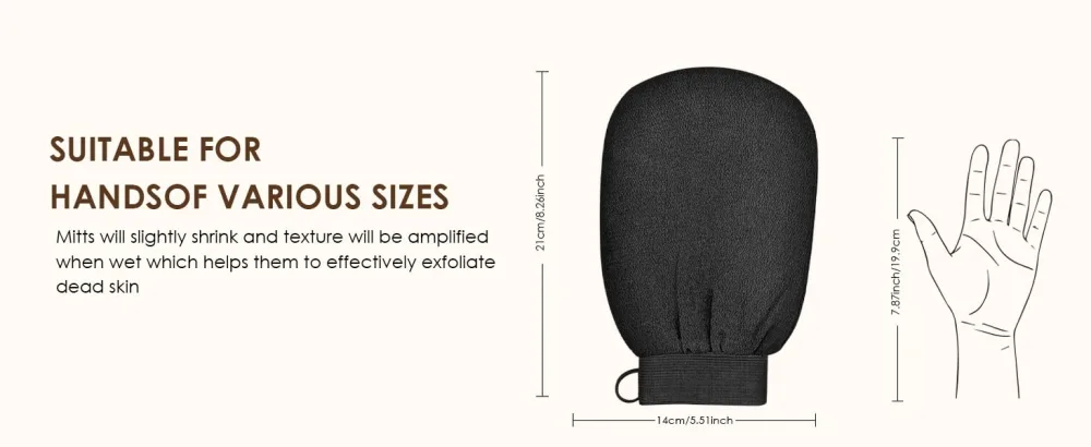 2x peeling glove peeling glove body effective peeling dead skin gentle skin through deep peeling for women and men black - product information 8