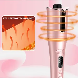 Bizcasa automatic curling bars curly curls automatically rotating curlers automatic curler with 4 adjustable temperature levels fast -heating curly winder - product information 14