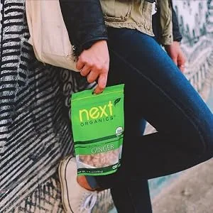 Next Organics Dried Crystallized Ginger 6 oz (Pack of 1) - dried fruit,chip alternative,healthy,nutritious,paleo,keto friendly snack