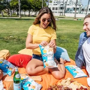 Popchips Potato Chips Barbeque BBQ Gluten Free Single Serve 0.8 oz Bags  (Pack of 12) - Popchips baked potato chips, healthy low calorie, low fat snack, gluten free and kosher.