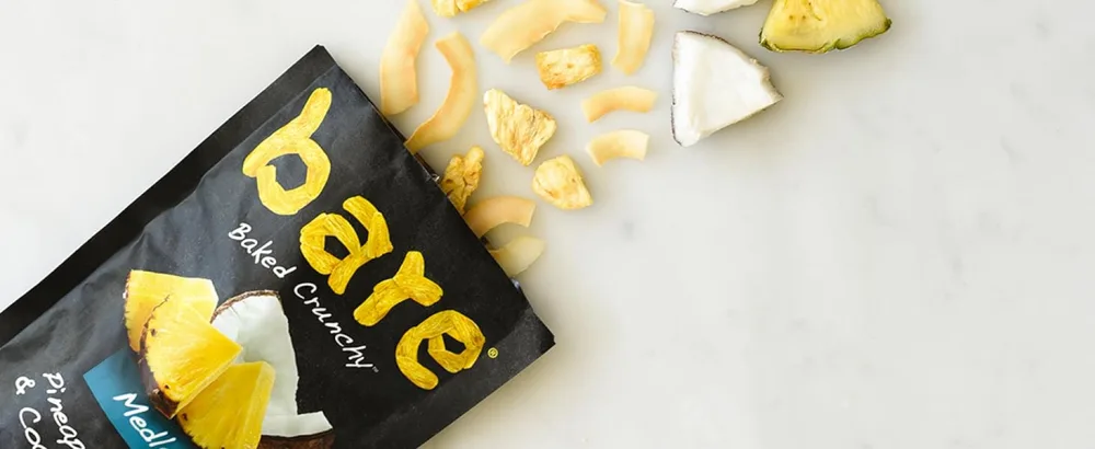 Bare Baked Crunchy Medleys Pineapple Coconut 0.53oz Snack Bags Pack of 12 - bare medley