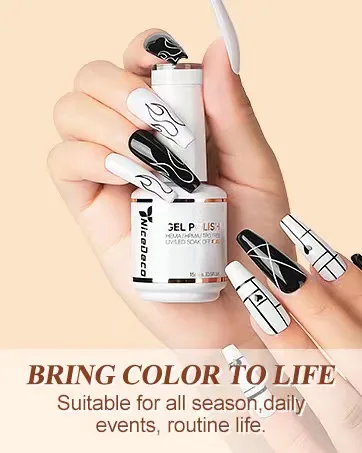 Nicedeco Rubber Base Set 8ml 6 Colors Rubber Base Gel HEMA Free Rubber Gel Nails Soak Off Gel Set 6-37 SET6-37 - Card 2