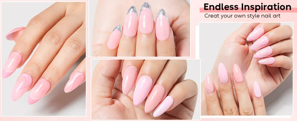 Nicedeco Rubber Base Set 8ml 6 Colors Rubber Base Gel HEMA Free Rubber Gel Nails Soak Off Gel Set 6-37 SET6-37 - product information 27
