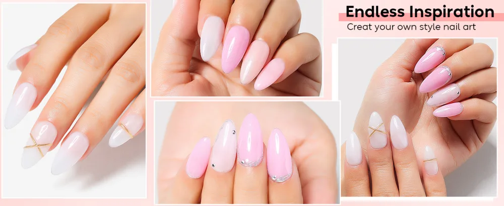 Nicedeco Rubber Base Set 8ml 6 Colors Rubber Base Gel HEMA Free Rubber Gel Nails Soak Off Gel Set 6-38 SET6-38 - product information 27