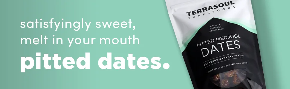 Terrasoul Superfoods Organic Pitted Medjool Dates 1.5 Lbs - Pits Removed  Soft Chewy Texture  Sweet Caramel Taste - Pitted Dates