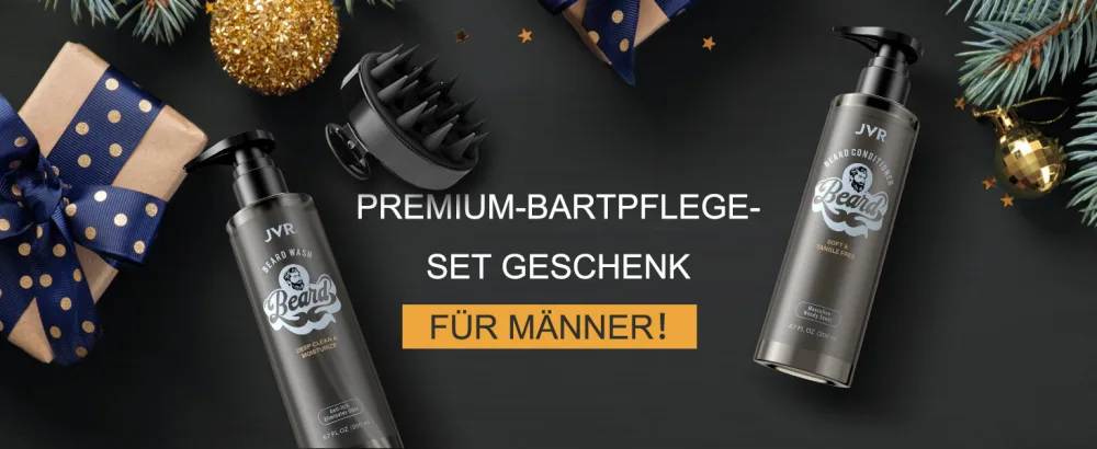 Bartshampoo for men 3 in 1 beard care set JVR Premium Beard Wash Cleaning smoothing & moistening Bart Gift with Bart Shampoo & Conditioner Set 2x200ML Bart Massage Burst (Schwarz1) - product information 21