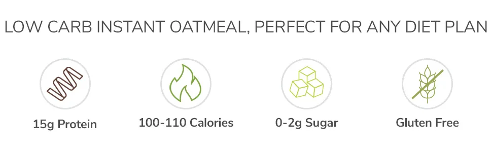 BariWise Protein Oatmeal Maple & Brown Sugar (7ct) 3 Box Value Pack (Save 10%) - Low Carb Low Fat - Low Carb instant oatmeal, perfect for any diet plan 15g protein low calorie low sugar gluten free
