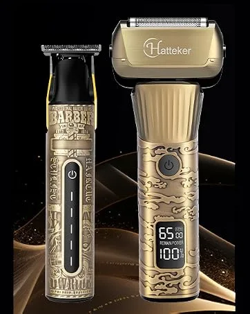 Hatard foil razor Electrorasiser Men Razen T-shaped trimmer beard trimmer Bartschneider hair cutter LED display waterproof - Hatteker Rasierapparat Trimmer