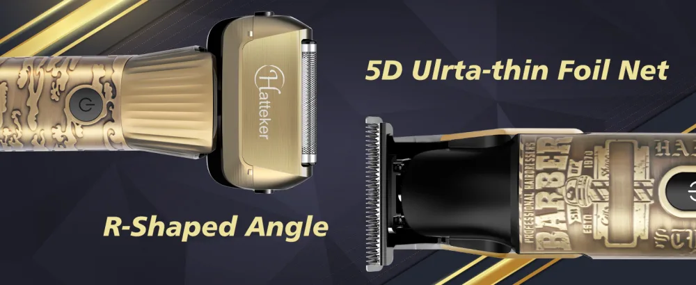 Hatard foil razor Electrorasiser Men Razen T-shaped trimmer beard trimmer Bartschneider hair cutter LED display waterproof - Hatteker Rasiererset