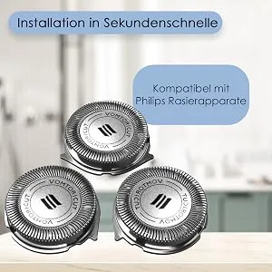 Replacement heads SH30/50 compatible with Philips Series 1000 Series 3000 Star Wars Aquatouch (3 pieces) - B0CQPDXFWY